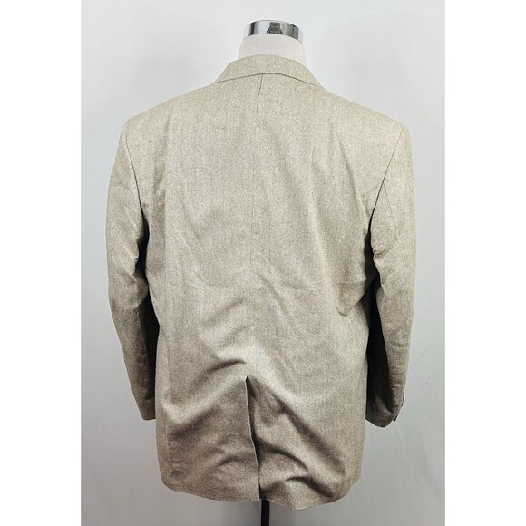 RBM 46R Sport Coat 100% Silk Beige Knit Two Button Fully Lined Vented - Picture 6 of 8